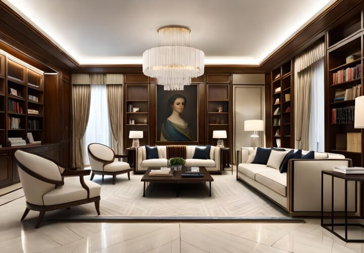 living-room-with-sofa-painting-woman-wall